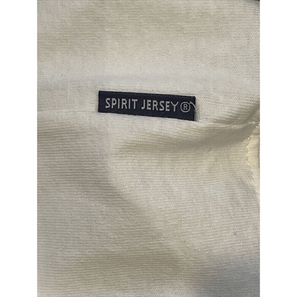 Spirit Jersey Unisex LARGE Stripe Sweatshirt White/Gray Oversize Pullover NWOT - Picture 10 of 11